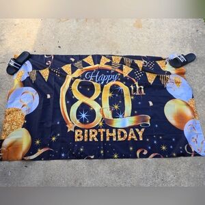 80th birthday table cover